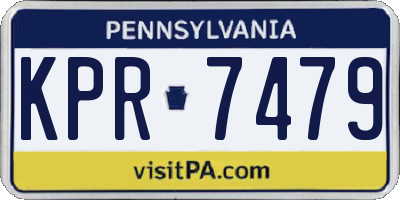 PA license plate KPR7479