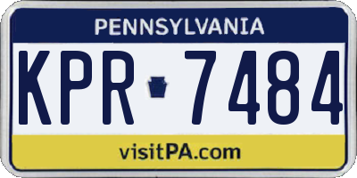 PA license plate KPR7484