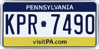 PA license plate KPR7490