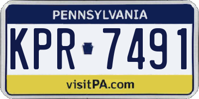 PA license plate KPR7491