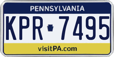 PA license plate KPR7495