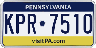 PA license plate KPR7510