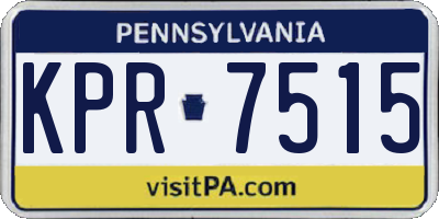 PA license plate KPR7515