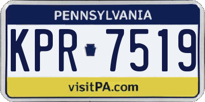 PA license plate KPR7519