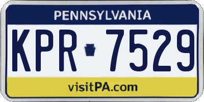 PA license plate KPR7529