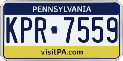 PA license plate KPR7559