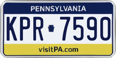 PA license plate KPR7590