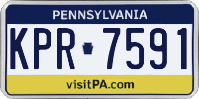 PA license plate KPR7591