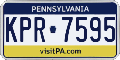 PA license plate KPR7595