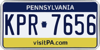PA license plate KPR7656