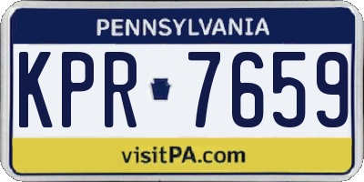 PA license plate KPR7659