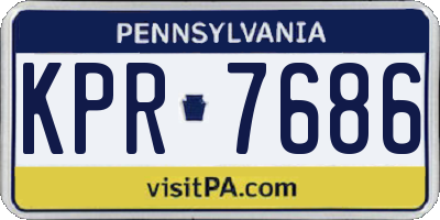 PA license plate KPR7686