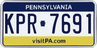 PA license plate KPR7691