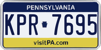PA license plate KPR7695