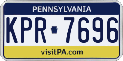 PA license plate KPR7696