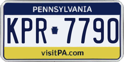 PA license plate KPR7790