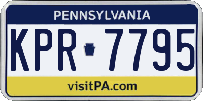 PA license plate KPR7795
