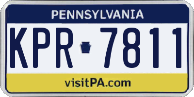 PA license plate KPR7811