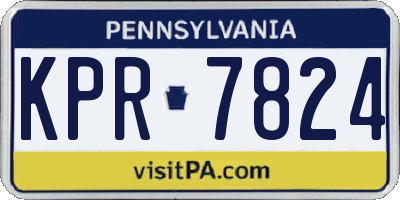 PA license plate KPR7824
