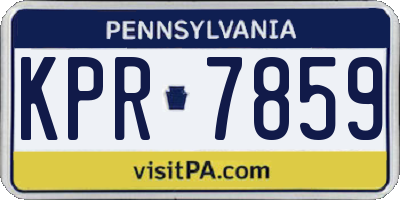 PA license plate KPR7859