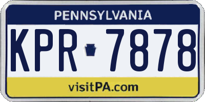 PA license plate KPR7878
