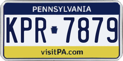 PA license plate KPR7879