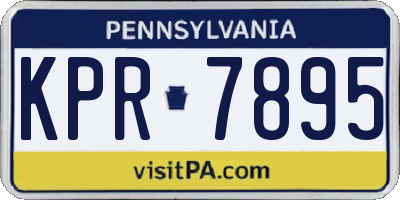 PA license plate KPR7895