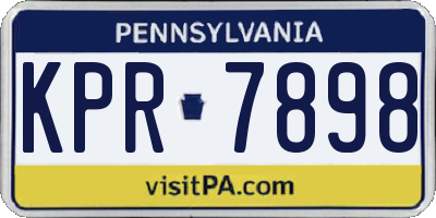 PA license plate KPR7898