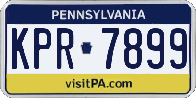 PA license plate KPR7899