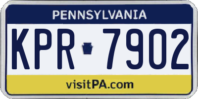 PA license plate KPR7902