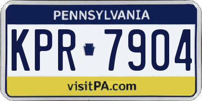 PA license plate KPR7904
