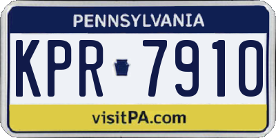 PA license plate KPR7910