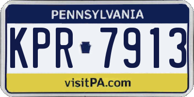 PA license plate KPR7913