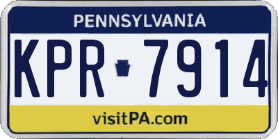 PA license plate KPR7914