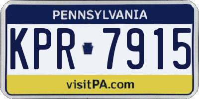 PA license plate KPR7915