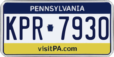 PA license plate KPR7930