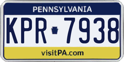 PA license plate KPR7938