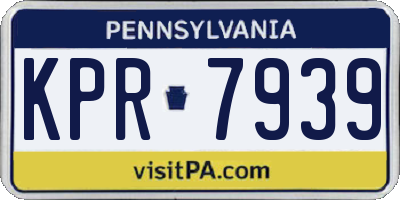 PA license plate KPR7939