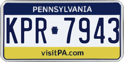PA license plate KPR7943