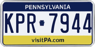 PA license plate KPR7944