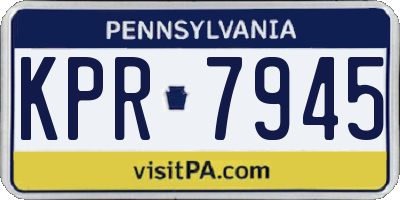 PA license plate KPR7945