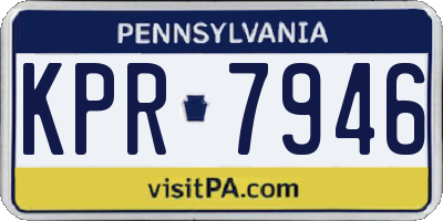 PA license plate KPR7946