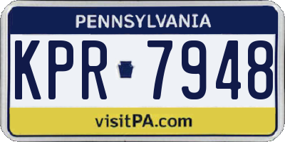 PA license plate KPR7948