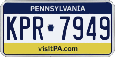 PA license plate KPR7949