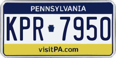 PA license plate KPR7950