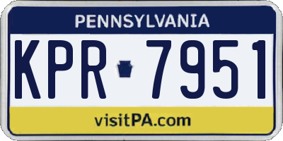 PA license plate KPR7951