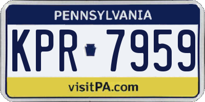 PA license plate KPR7959