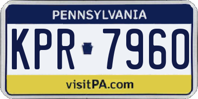 PA license plate KPR7960