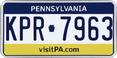 PA license plate KPR7963