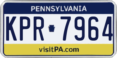PA license plate KPR7964